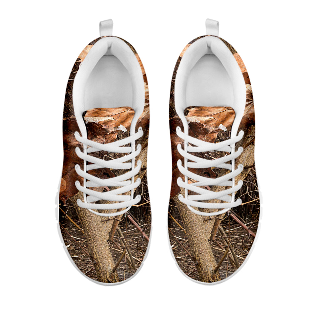 Hunting Camo Pattern Print White Sneakers
