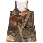 Hunting Camo Pattern Print Women's Racerback Tank Top