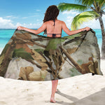 Hunting Camouflage Pattern Print Beach Sarong Wrap
