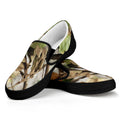 Hunting Camouflage Pattern Print Black Slip On Sneakers