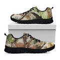 Hunting Camouflage Pattern Print Black Running Shoes