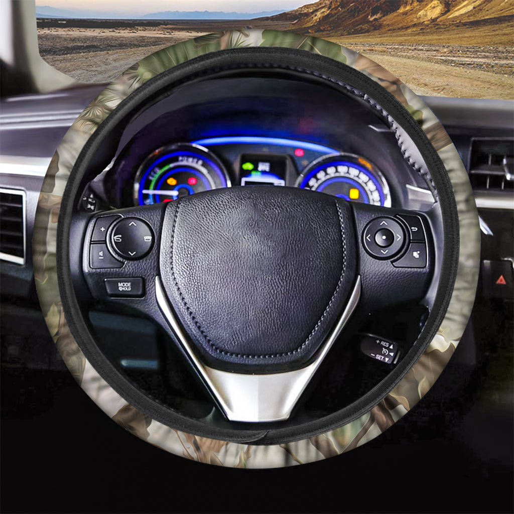 Hunting Camouflage Pattern Print Car Steering Wheel Cover