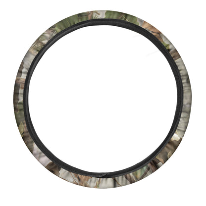 Hunting Camouflage Pattern Print Car Steering Wheel Cover