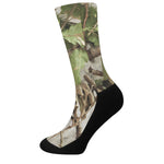 Hunting Camouflage Pattern Print Crew Socks