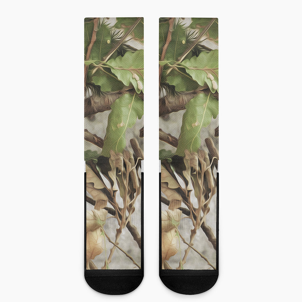 Hunting Camouflage Pattern Print Crew Socks