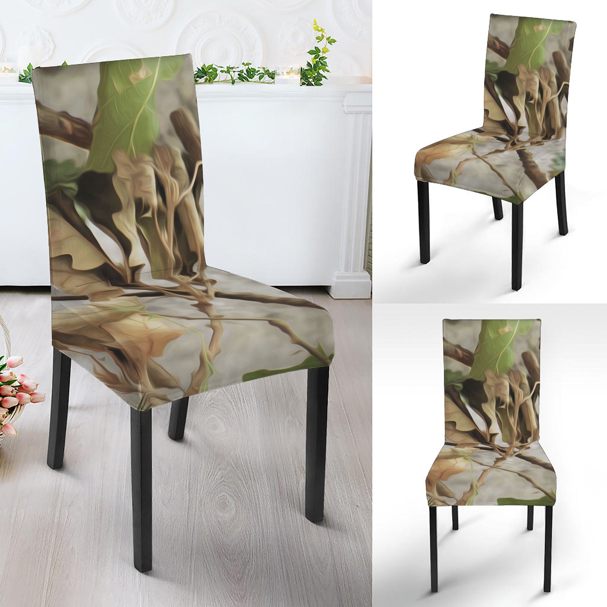 Hunting Camouflage Pattern Print Dining Chair Slipcover