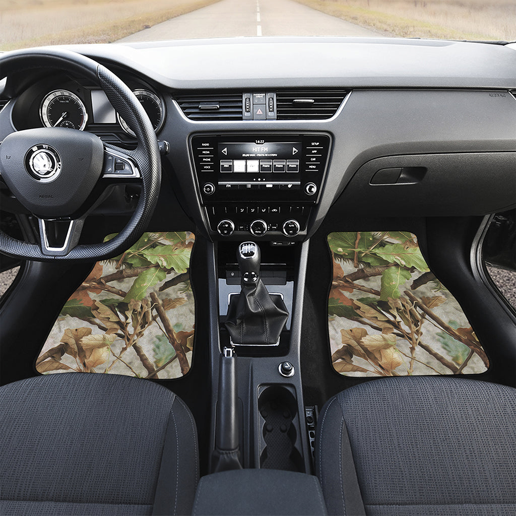 Hunting Camouflage Pattern Print Front and Back Car Floor Mats