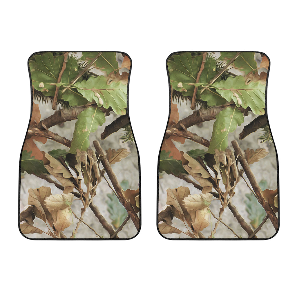 Hunting Camouflage Pattern Print Front Car Floor Mats