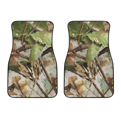 Hunting Camouflage Pattern Print Front Car Floor Mats
