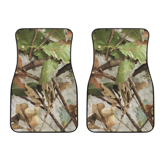 Hunting Camouflage Pattern Print Front Car Floor Mats