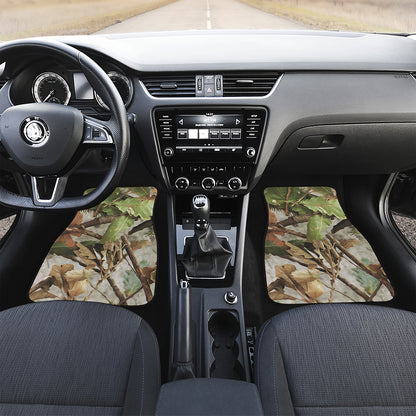 Hunting Camouflage Pattern Print Front Car Floor Mats
