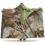 Hunting Camouflage Pattern Print Hooded Blanket