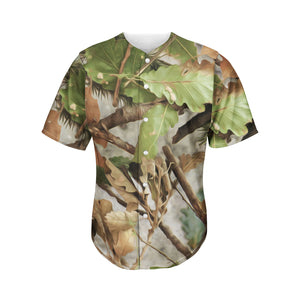 Hunting Camouflage Pattern Print Men's Baseball Jersey