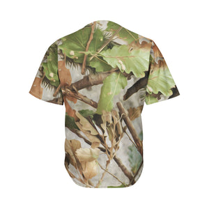 Hunting Camouflage Pattern Print Men's Baseball Jersey