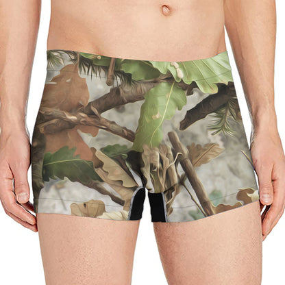 Hunting Camouflage Pattern Print Men's Boxer Briefs