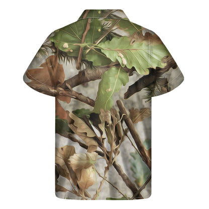 Hunting Camouflage Pattern Print Men's Short Sleeve Shirt