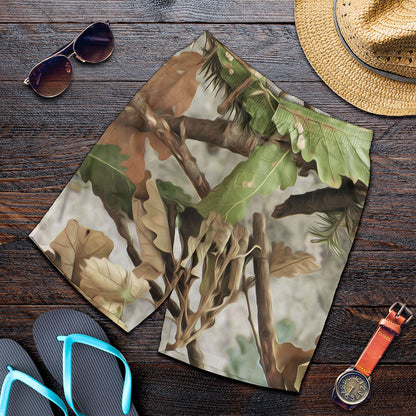 Hunting Camouflage Pattern Print Men's Shorts