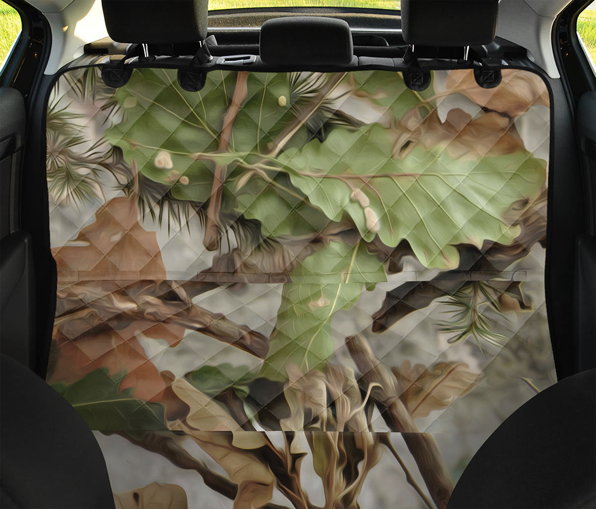 Hunting Camouflage Pattern Print Pet Car Back Seat Cover
