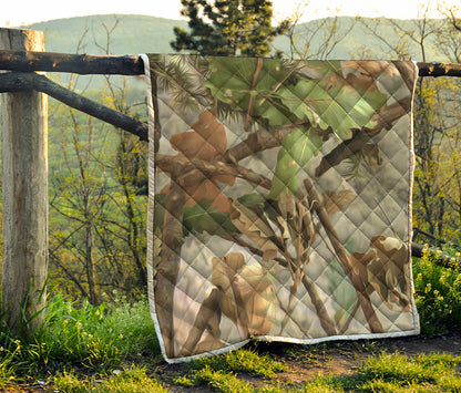 Hunting Camouflage Pattern Print Quilt