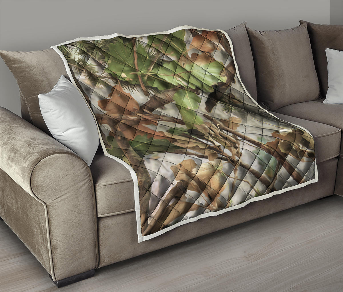 Hunting Camouflage Pattern Print Quilt