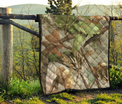 Hunting Camouflage Pattern Print Quilt
