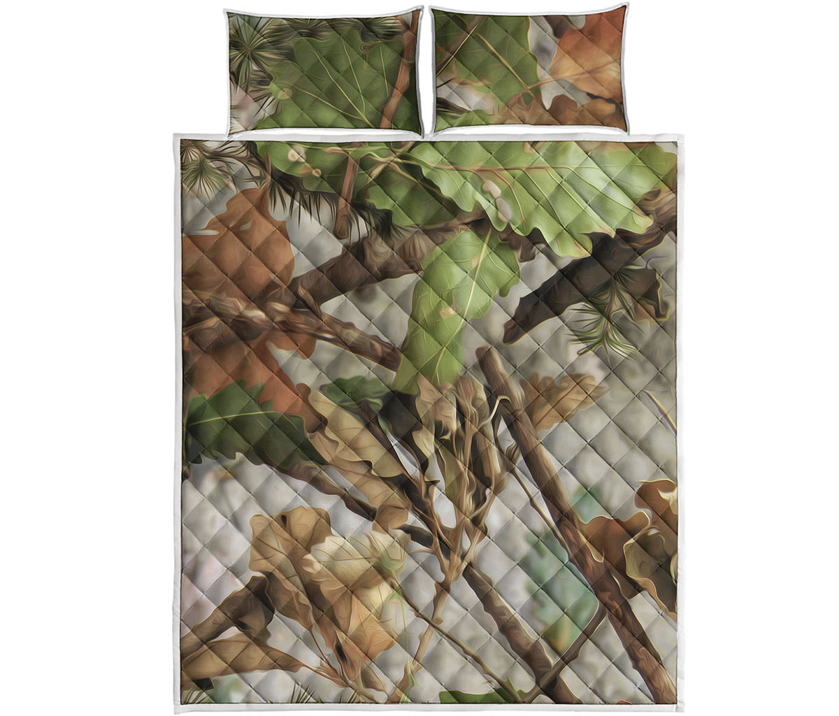 Hunting Camouflage Pattern Print Quilt Bed Set