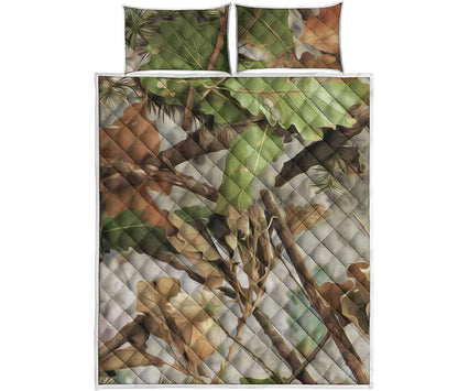 Hunting Camouflage Pattern Print Quilt Bed Set