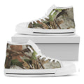 Hunting Camouflage Pattern Print White High Top Sneakers