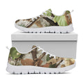 Hunting Camouflage Pattern Print White Running Shoes