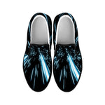 Hyperspace Lightspeed Print Black Slip On Shoes