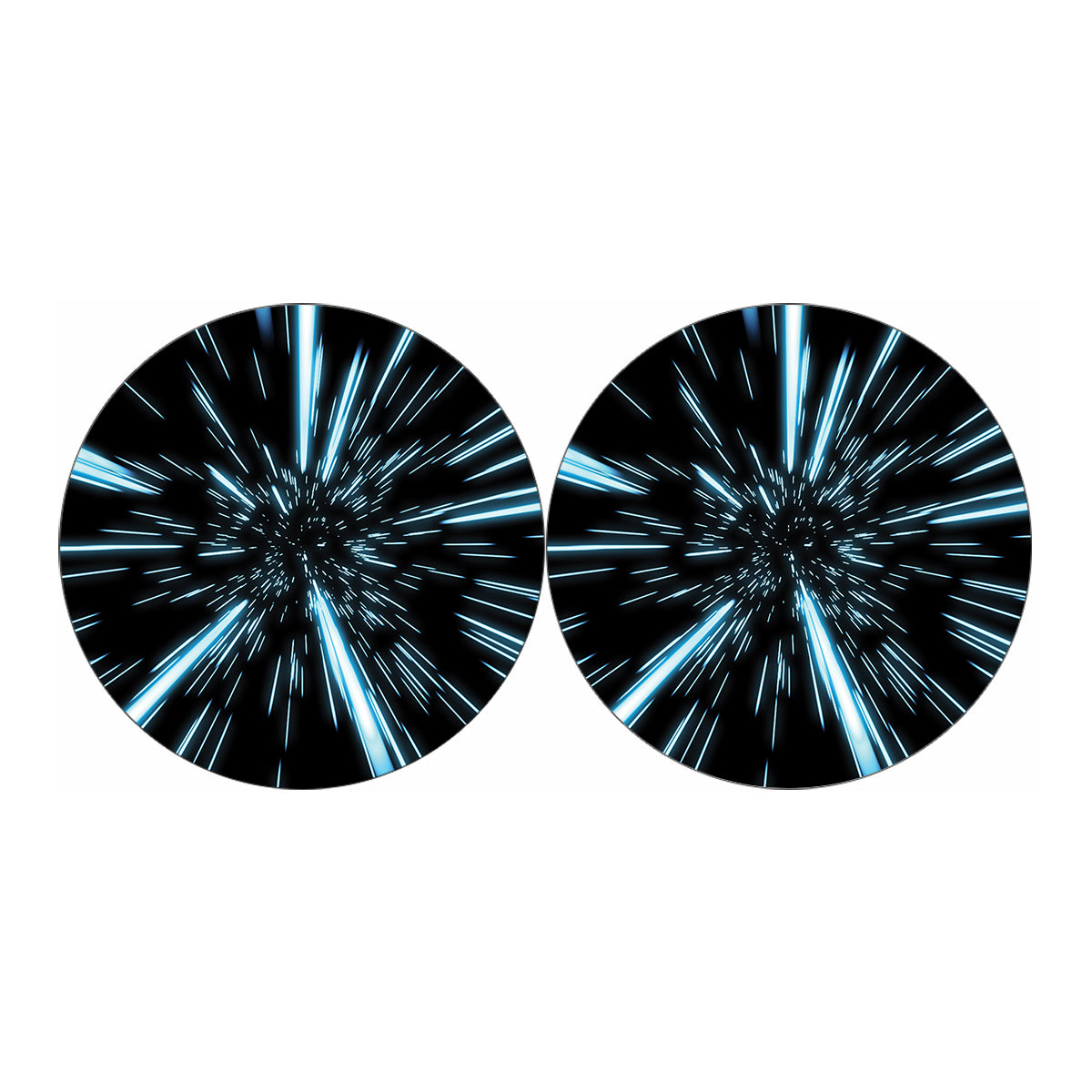 Hyperspace Lightspeed Print Car Coasters