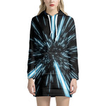 Hyperspace Lightspeed Print Hoodie Dress