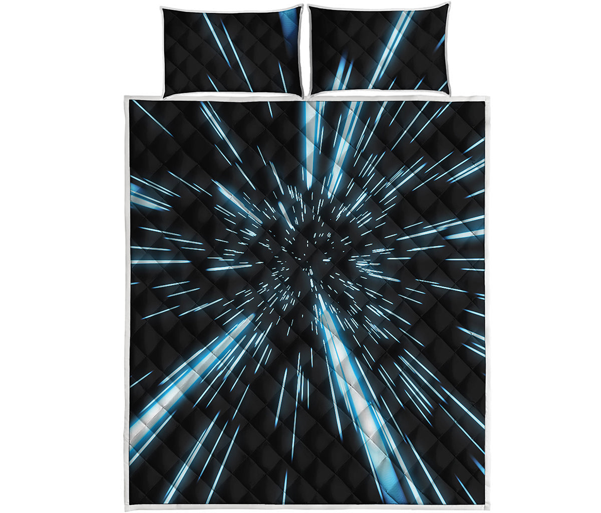 Hyperspace Lightspeed Print Quilt Bed Set