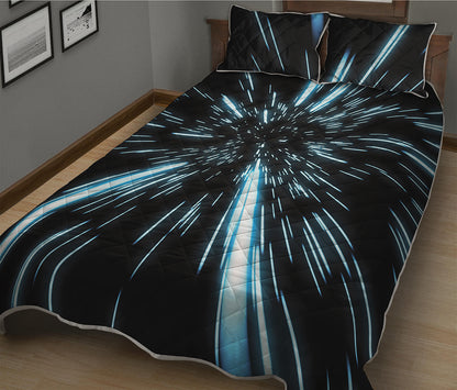 Hyperspace Lightspeed Print Quilt Bed Set