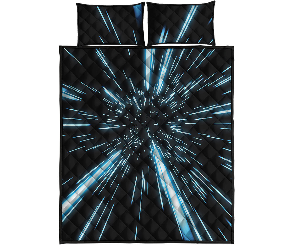 Hyperspace Lightspeed Print Quilt Bed Set