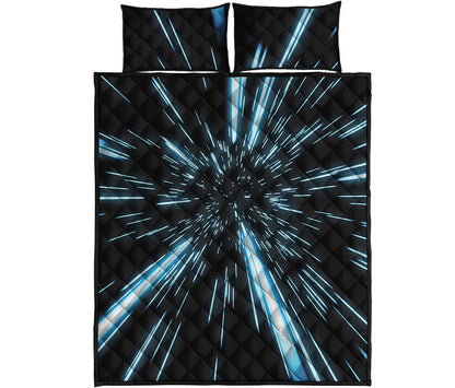 Hyperspace Lightspeed Print Quilt Bed Set