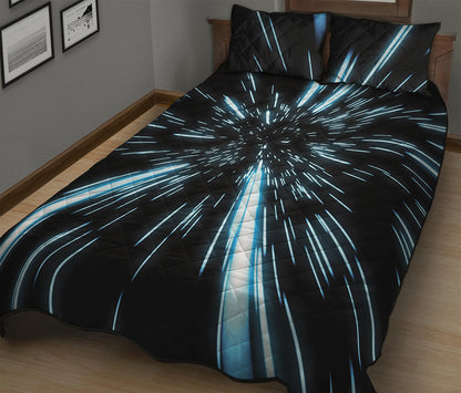 Hyperspace Lightspeed Print Quilt Bed Set
