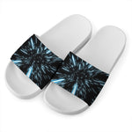 Hyperspace Lightspeed Print White Slide Sandals
