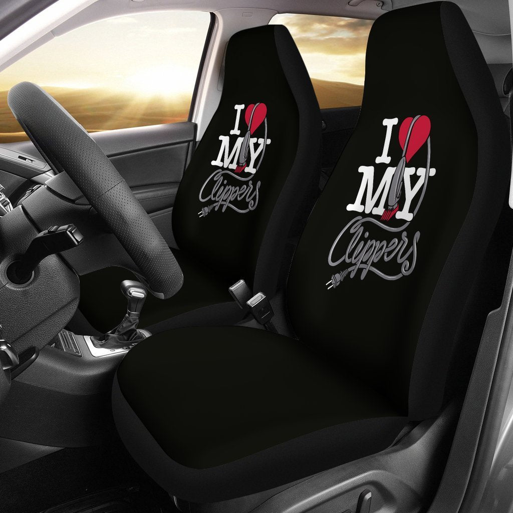 I Love My Love Clippers Universal Fit Car Seat Covers GearFrost