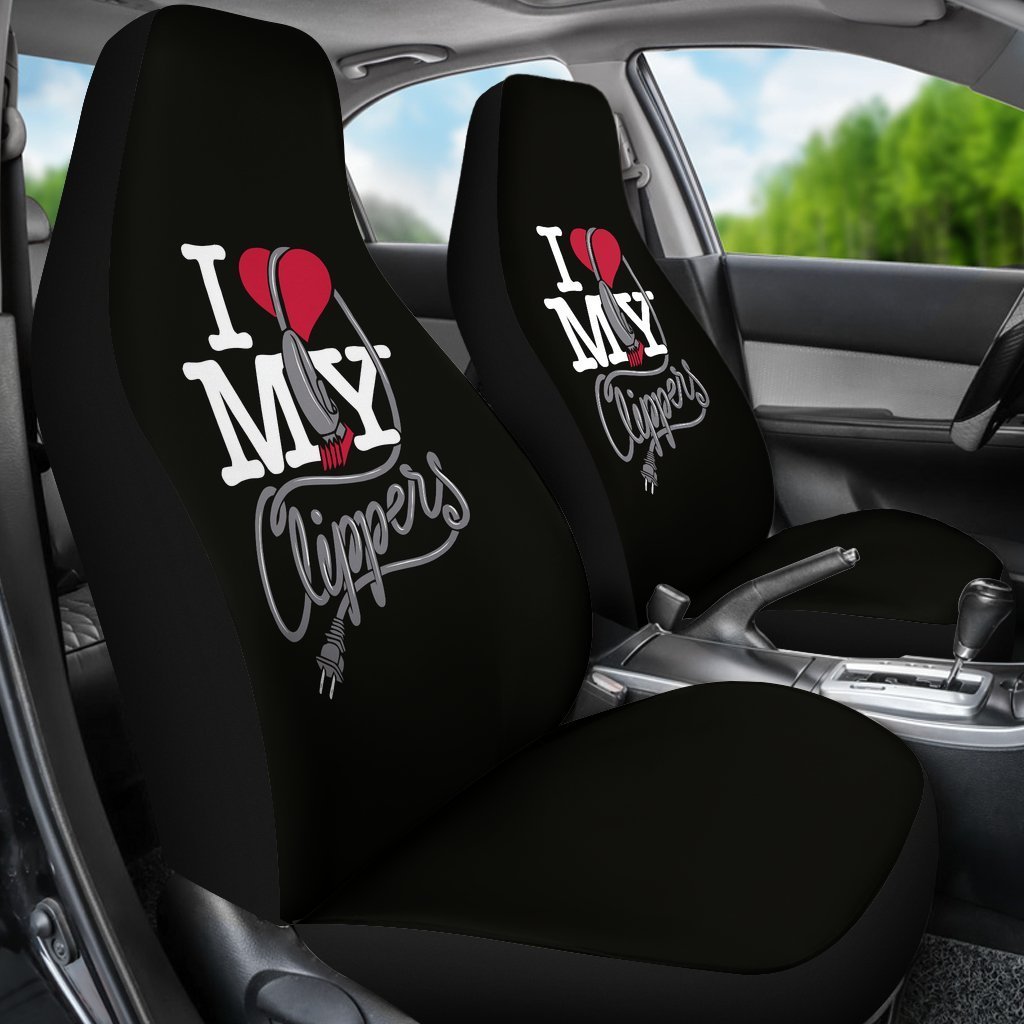 I Love My Love Clippers Universal Fit Car Seat Covers GearFrost