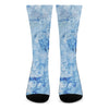 Ice Blue Marble Print Crew Socks