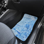 Ice Blue Marble Print Front Car Floor Mats
