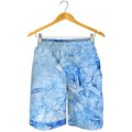 Ice Blue Marble Print Men's Shorts