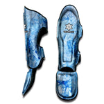Ice Blue Marble Print Muay Thai Shin Guard
