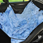 Ice Blue Marble Print Pet Car Back Seat Cover