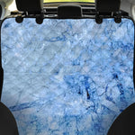 Ice Blue Marble Print Pet Car Back Seat Cover