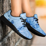 Ice Blue Marble Print Sport Shoes GearFrost