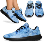 Ice Blue Marble Print Sport Shoes GearFrost