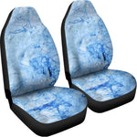 Ice Blue Marble Print Universal Fit Car Seat Covers