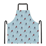 Ice Hockey Players Pattern Print Apron
